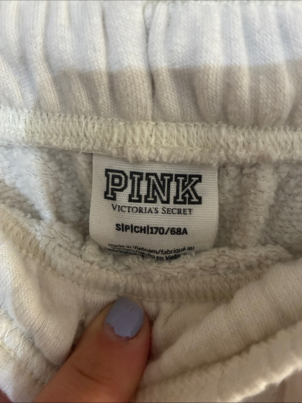 PINK Victoria's Secret Cream Logo Tee size small/large off white set - Picture 8 of 11